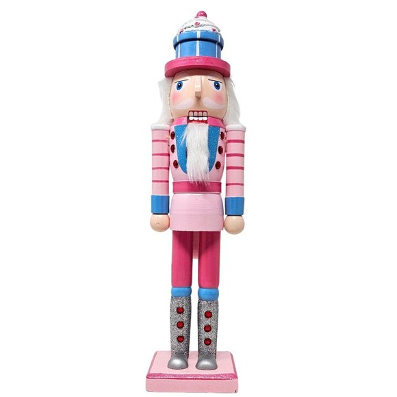 Pink Cupcake Pastel Soldier Nutcracker 14.5", Candy Themed Decor - Picture 5 of 5